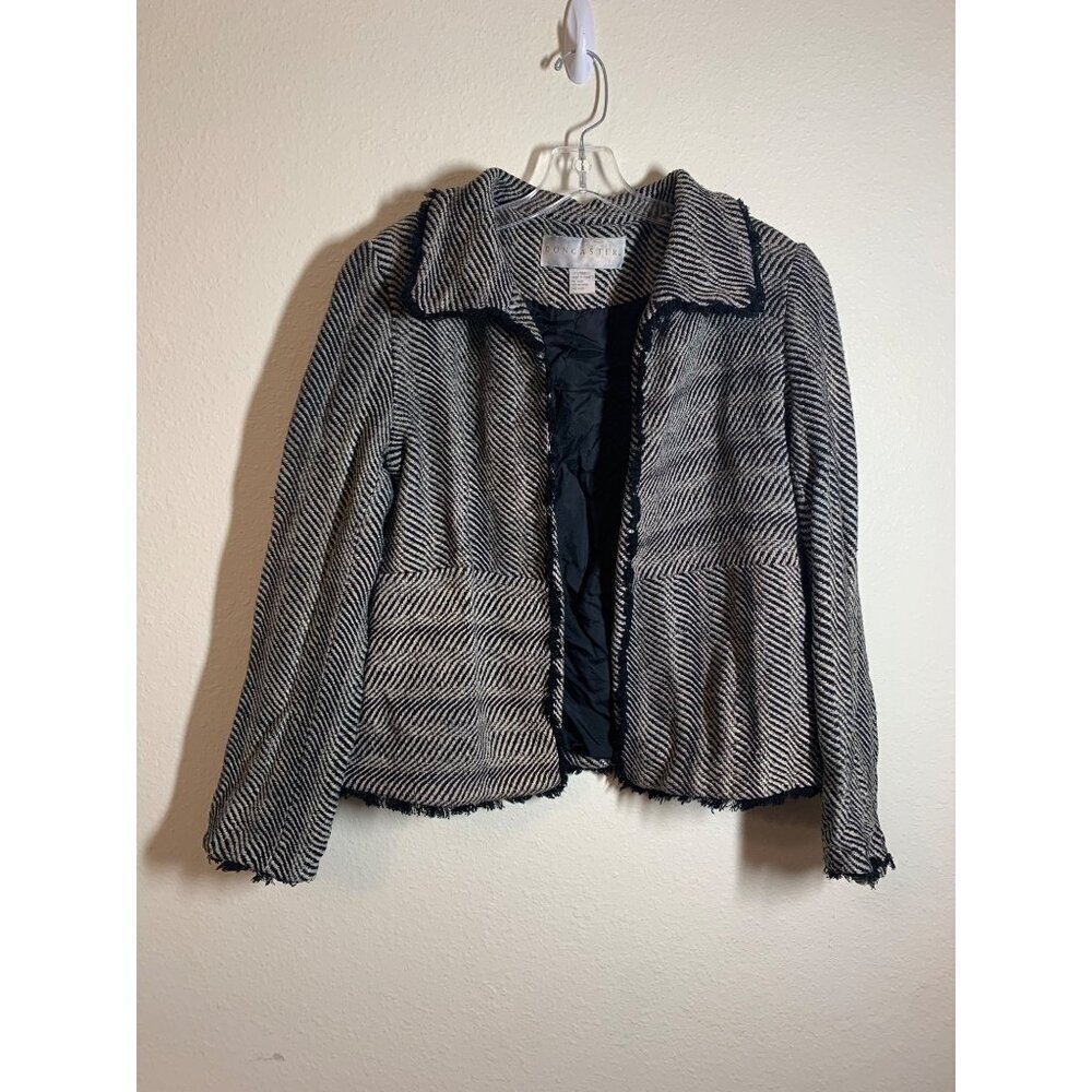 Doncaster Vintage Silk Blazer Women's Size 14 Business Casual Black Office I10